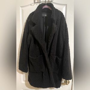 Teddy Coat Black